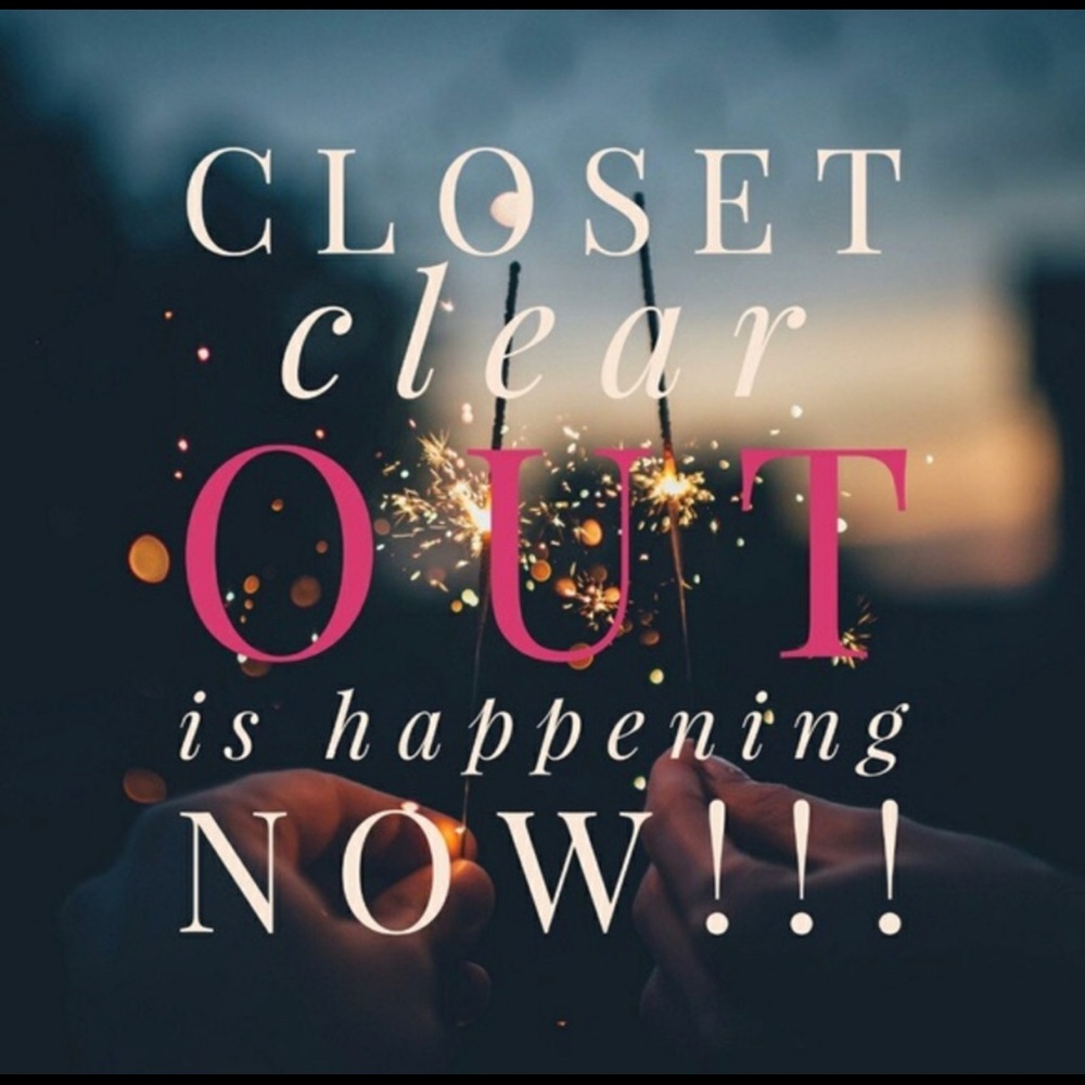 Give me your best offer. It’s closet clear out time!